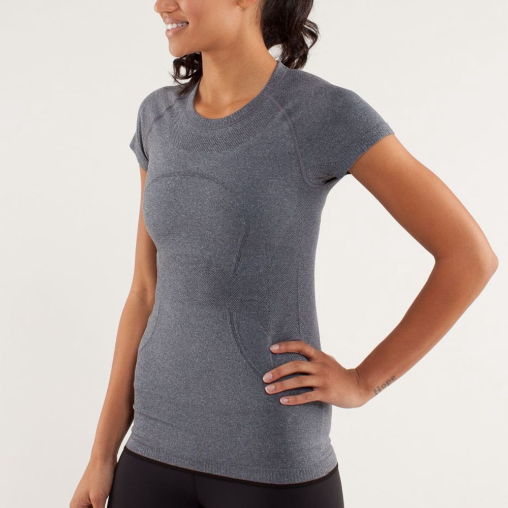 Lululemon Swiftly Tech Short Sleeve Tee Top Inkwell Black Women’s Size 4